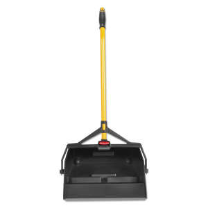 Rubbermaid Commercial, Maximizer Wet / Dry Debris, Yellow, 16", Dust Pan with Long Handle