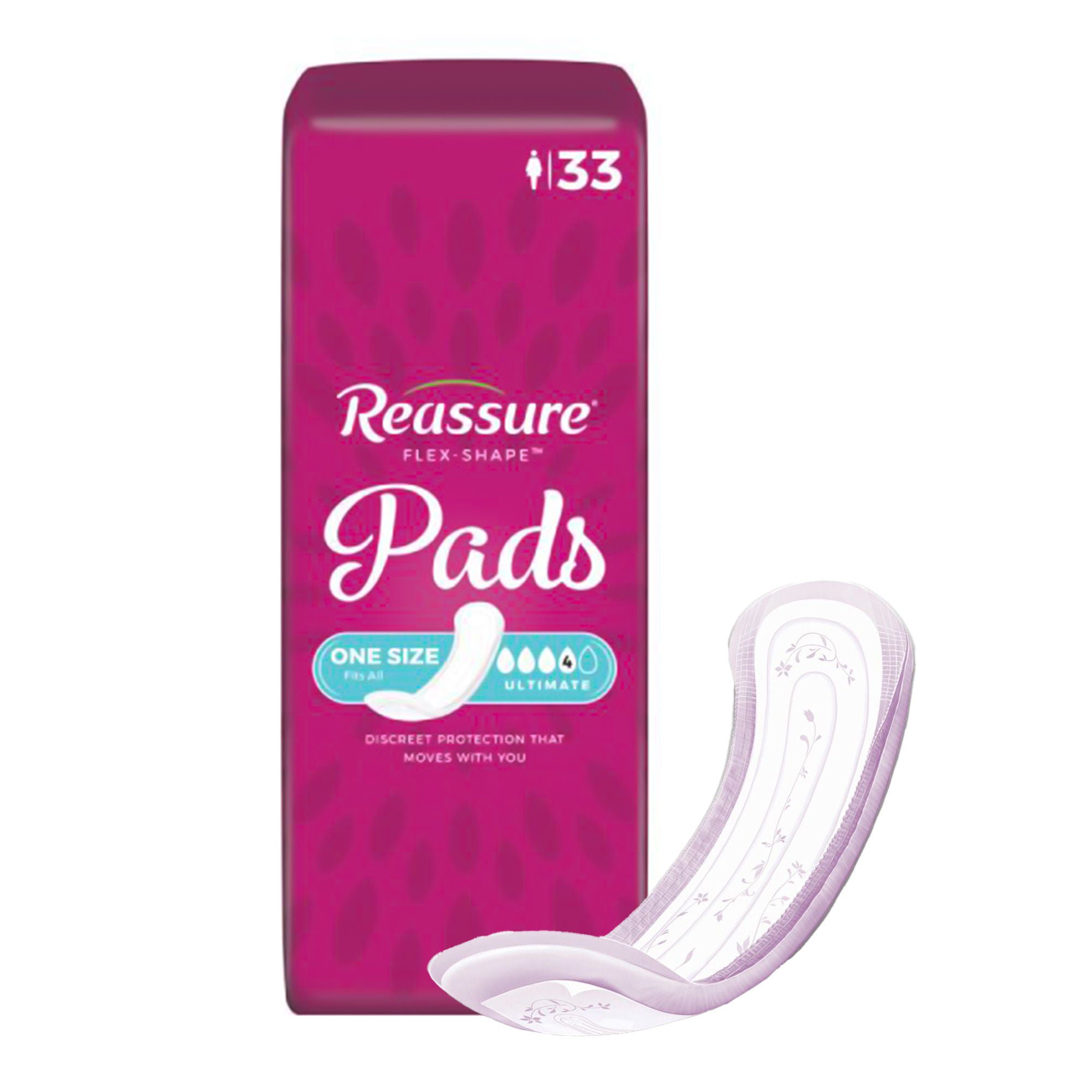 Reassure® Flex-Shape™ Moderate Absorbency Long Pad
