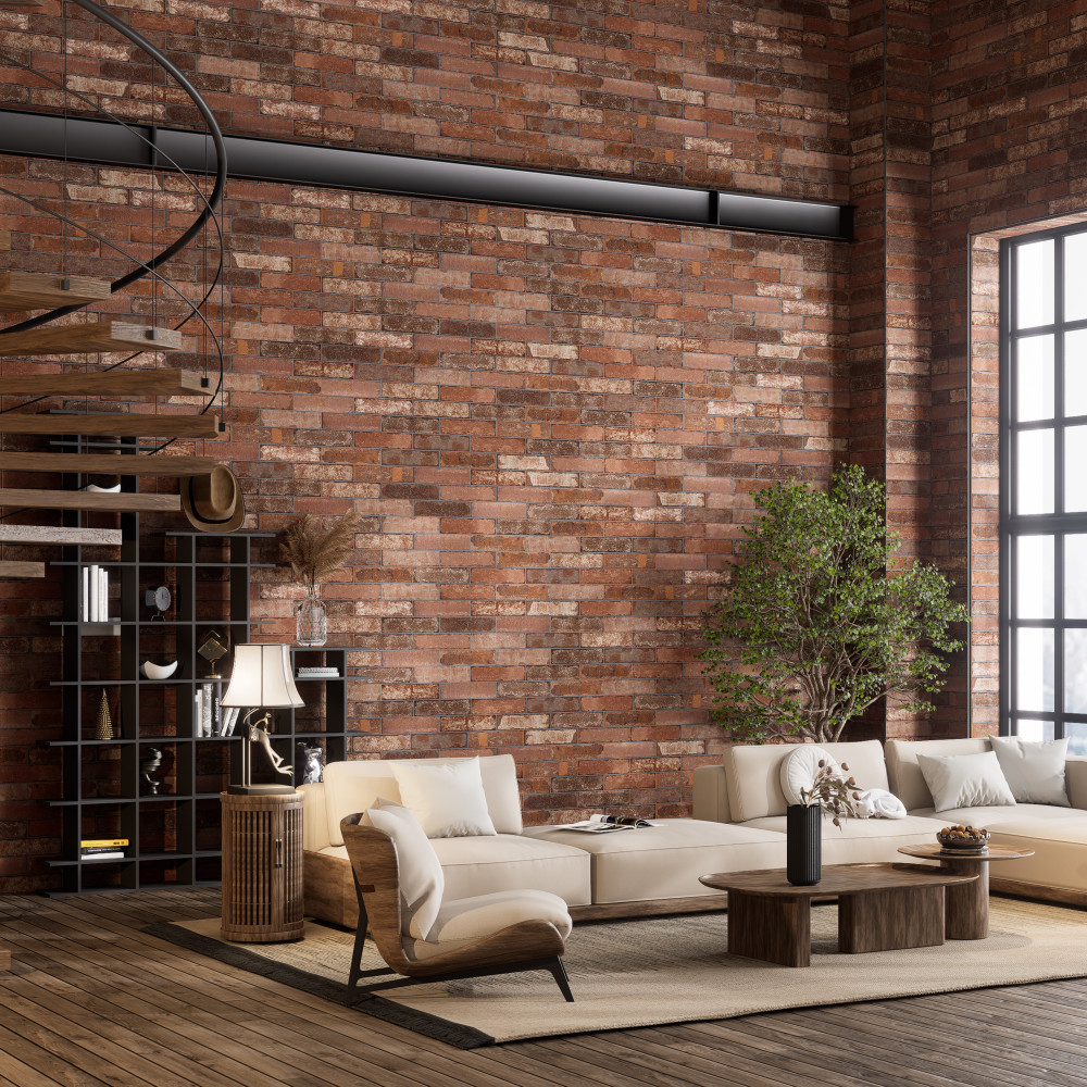 Brickyard Red 3 in. x 11-3/4 in. Porcelain Floor and Wall Tile