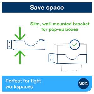 Tork, W24, W24 Pop-Up Wiper Bracket Dispenser, Black