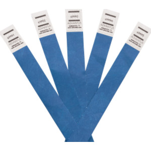 Tyvek&reg; Wristbands Blue, Pack of 500