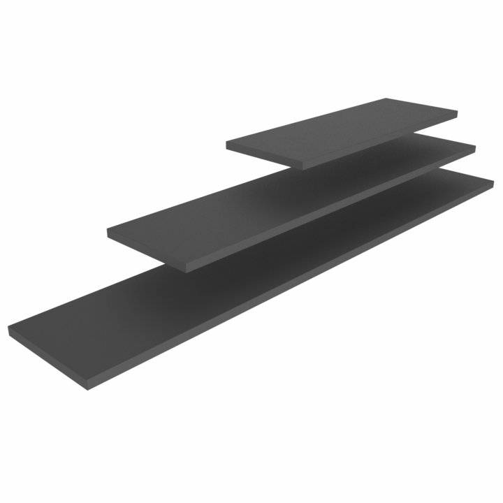 Cubic Display Shelves and Crossbars