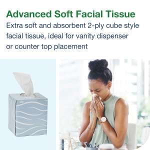 Tork, Advanced Soft, Facial Tissue, 2 ply, White