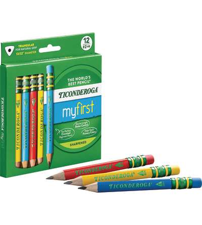 Ticonderoga® My First® My First Short Primary Colors, Pack of 12