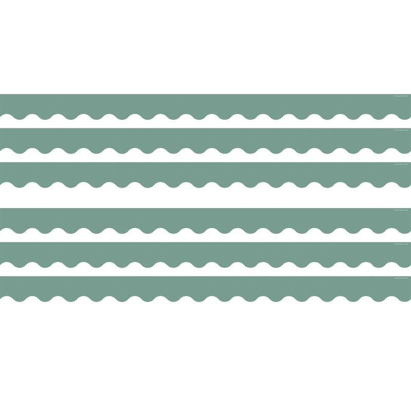 Retreat Green Scalloped Border Trim, 35 Feet Per Pack, 6 Packs