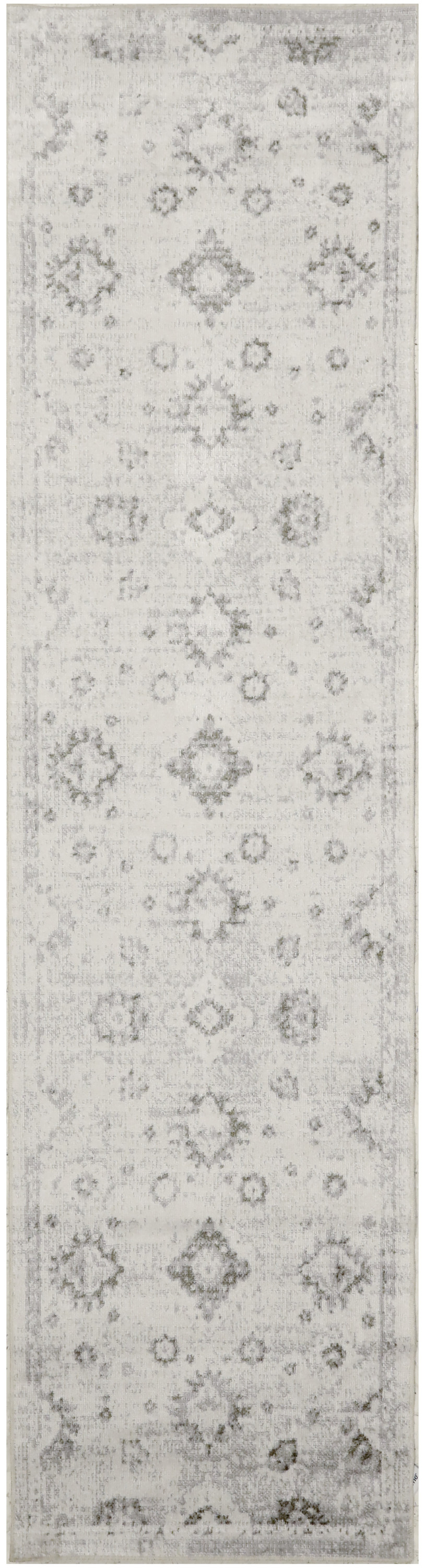 Nourison Astra Machine Washable 2' x 6' Ivory Vintage Indoor Rug
