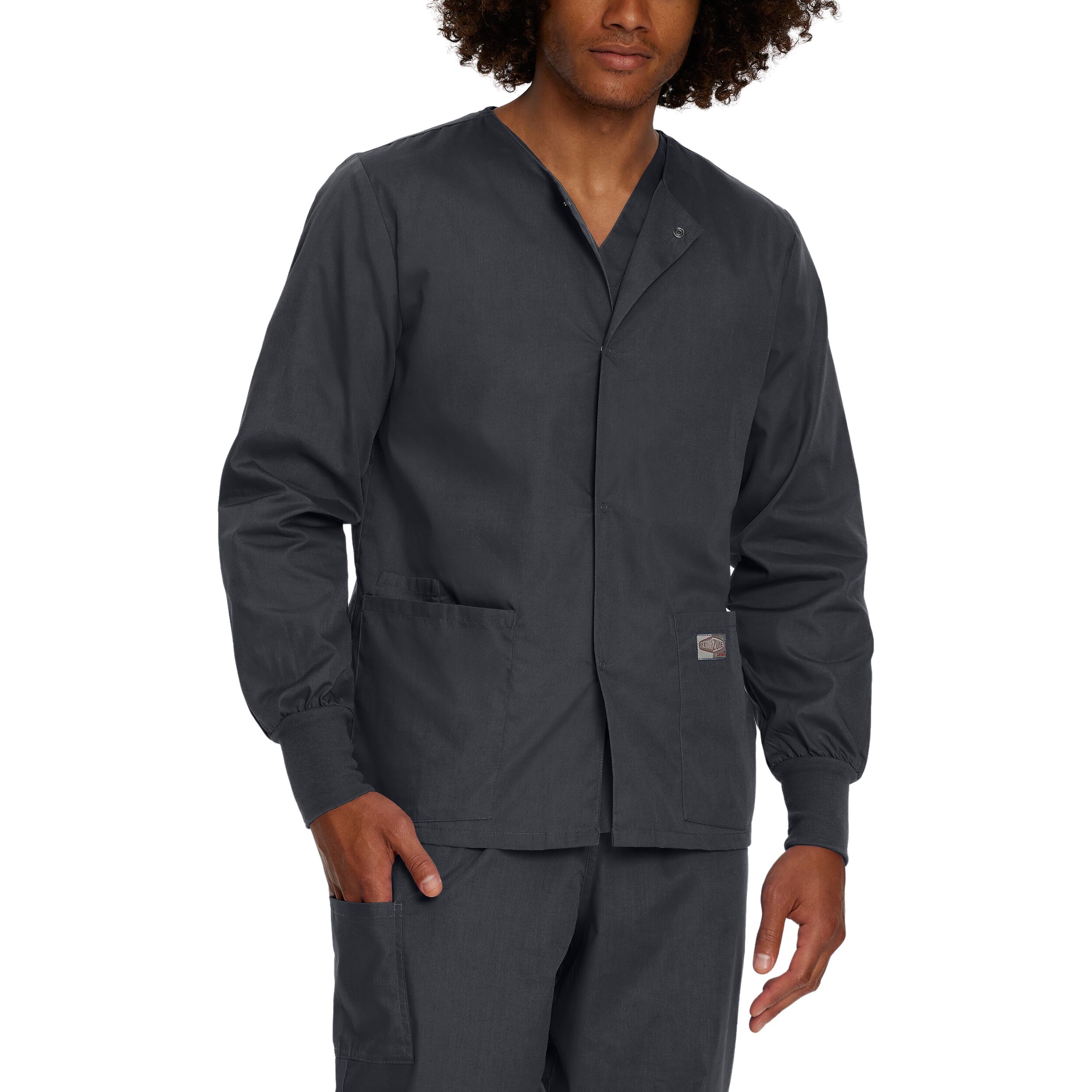 Landau Scrub Zone Unisex 3-Pocket Warm-Up Scrub Jacket-Landau