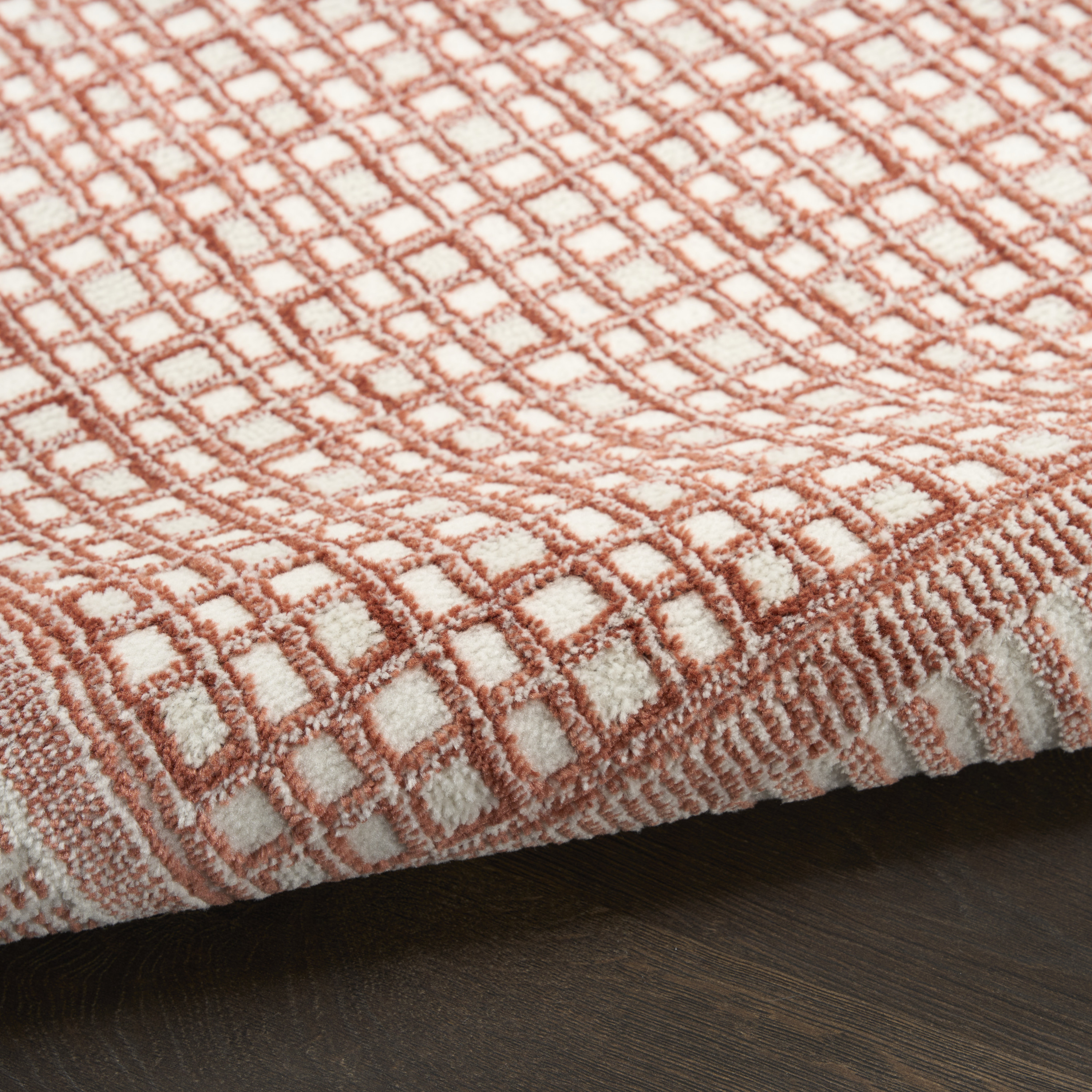 Nourison Nordic 2' x 6' Brick Ivory Modern Indoor Rug