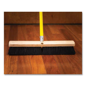 Boardwalk, 18in, Push Broom Kit, Tampico Bristles, Black