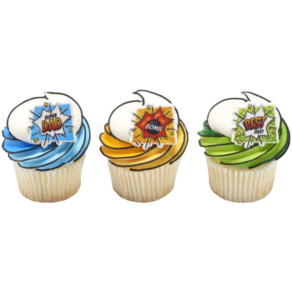 Super Dad Assortment Cupcake Rings