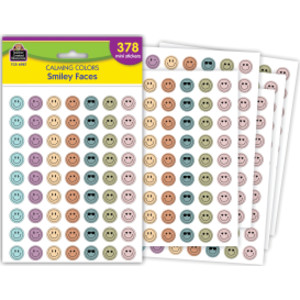 Calming Colors Smiley Faces Mini Stickers, Pack of 378