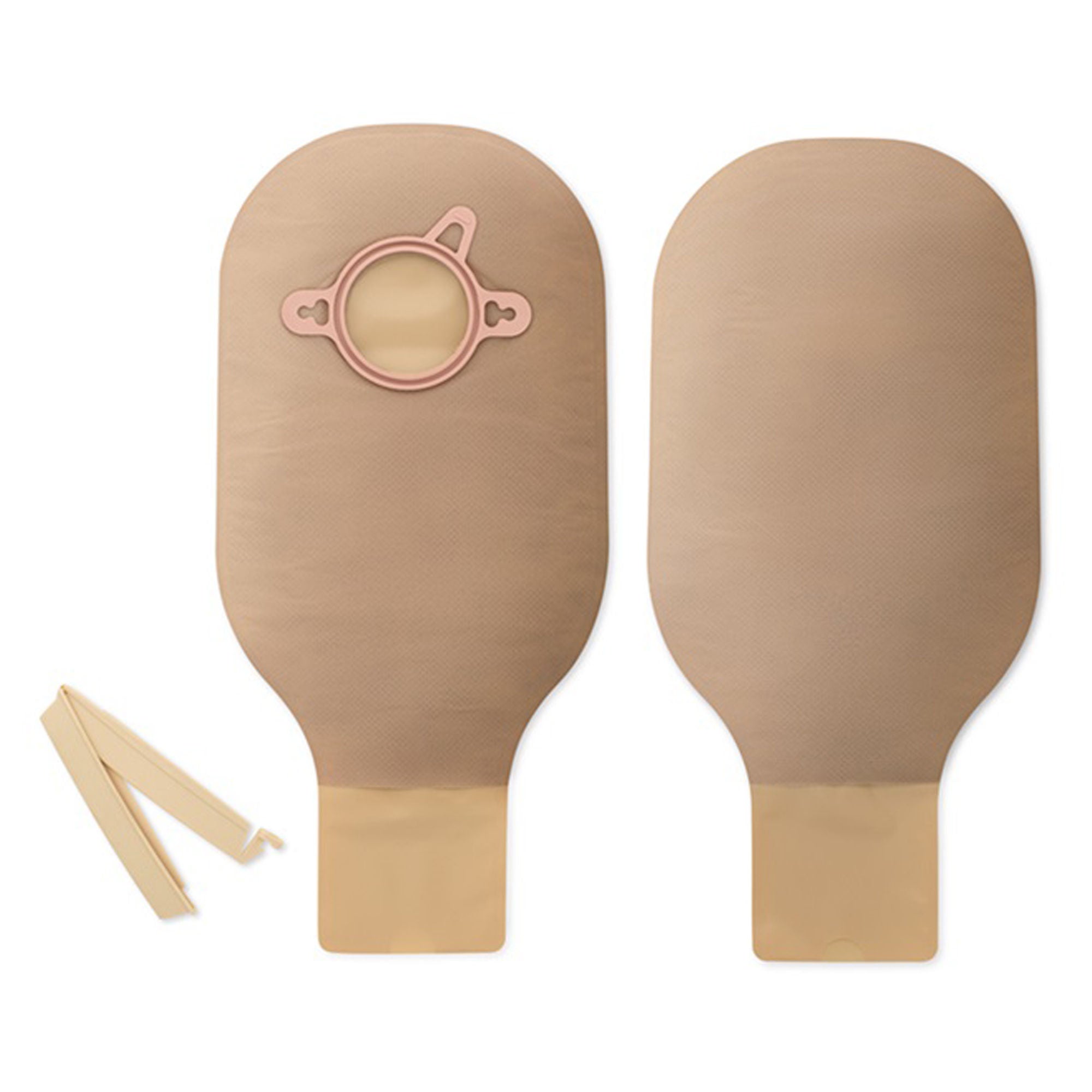 New Image™ 18144 Beige Colostomy Pouch, Pre-cut to Fit 70 mm Stomas, Blue Match