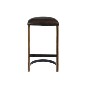 Bar Stool with Metal Base and Half-Round Upholstered Seat - S232-238