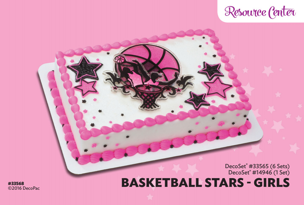 Basketball Stars Girls Decoset Decorating Card DecoPac