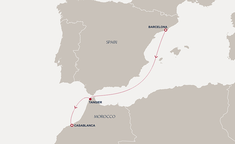 Itinerary map
