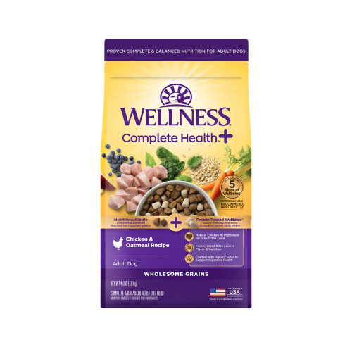 Wellness Complete Health +  Chicken & Oatmeal Front packaging