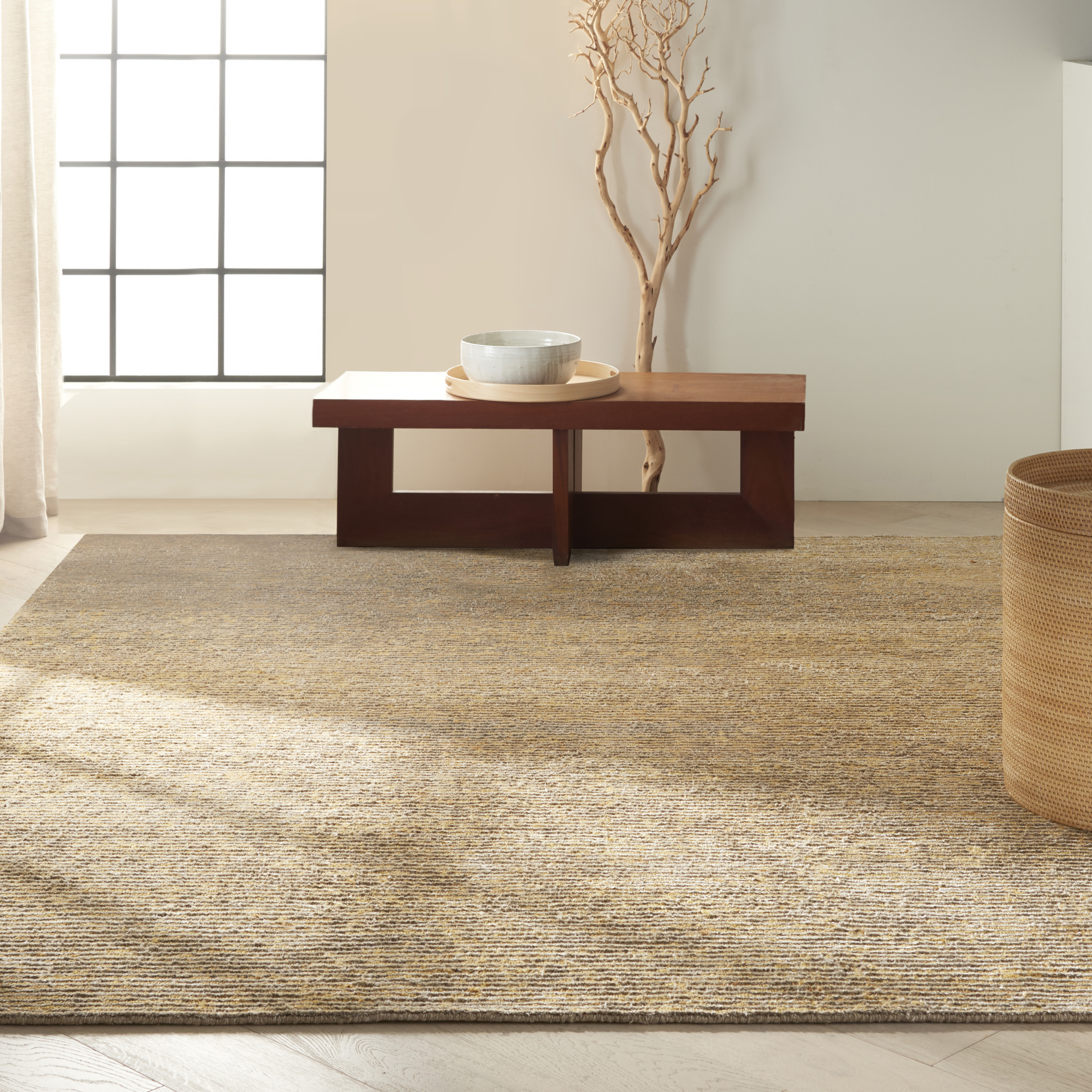 Calvin Klein Mesa 9' x 12' Fossil Modern Indoor Rug