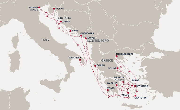 Itinerary map