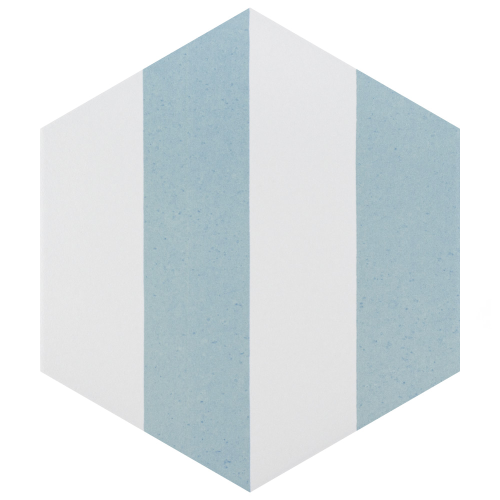 Porto Capri Hex Aqua 8-5/8 in. x 9-7/8 in. Porcelain Floor and Wall Tile