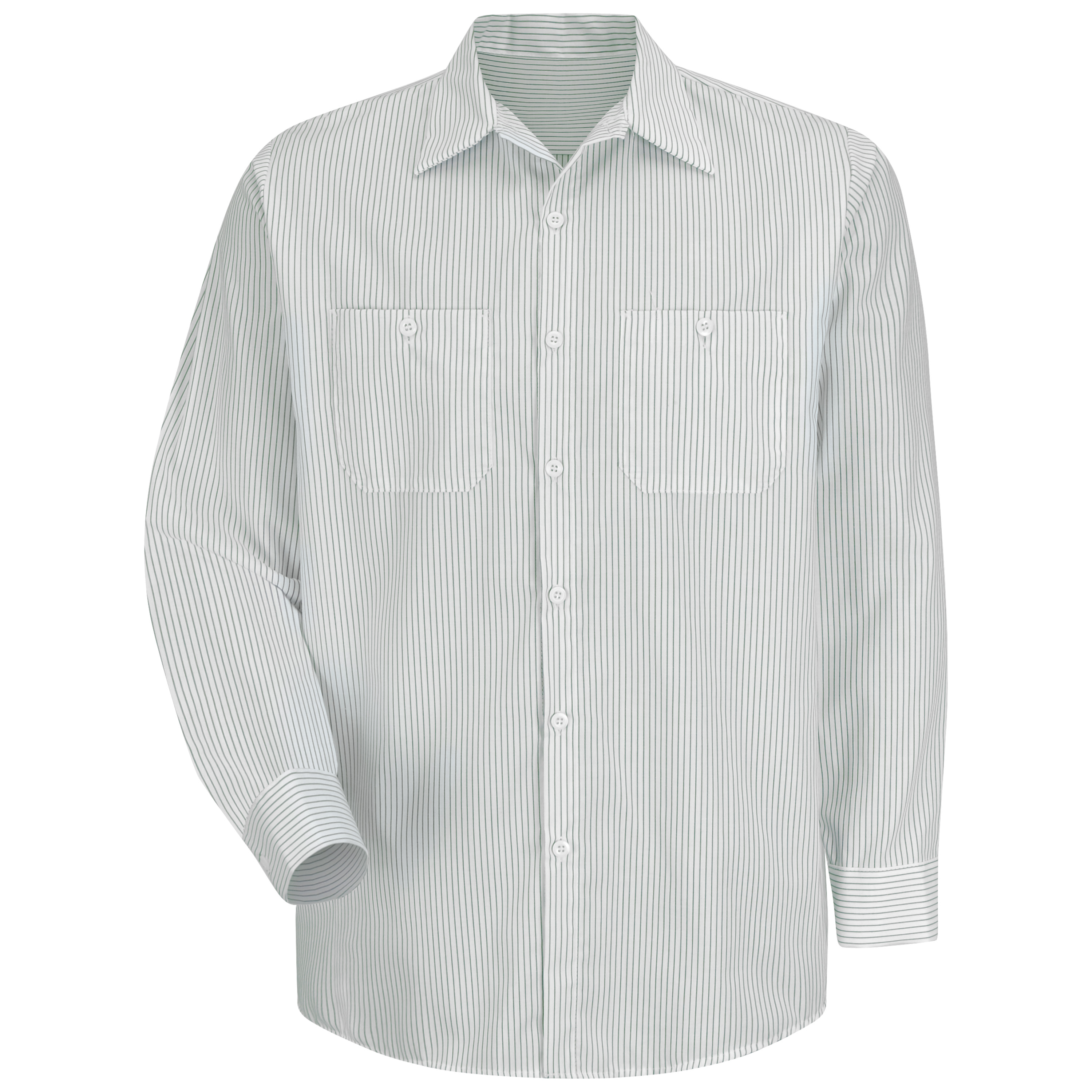 Red Kap Men's Long Sleeve Industrial Striped Work Shirt - Picture 17 of 19