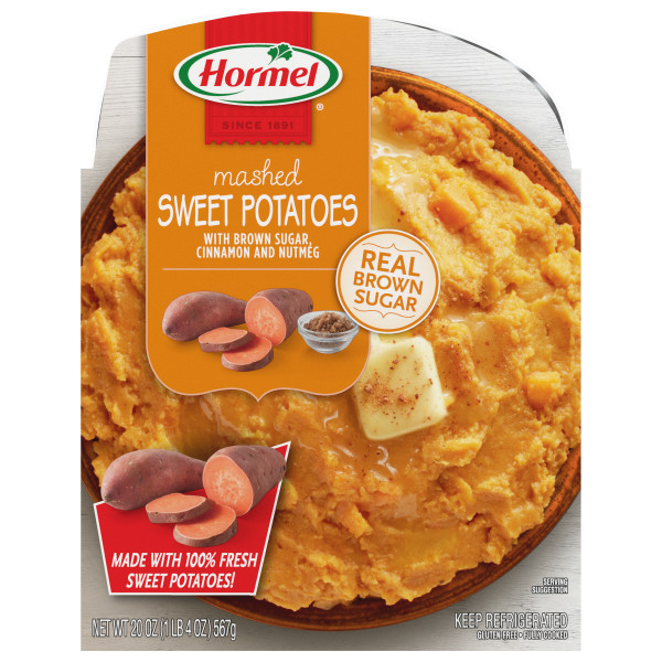 HORMEL(r)  Tray, Mashed Sweet Potatoes 6/20 OZ . C1N1 - Front No Plunge In Package (Hi Res)