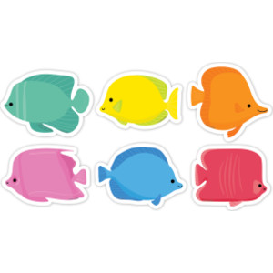 Sea Friends School of Fish 3" Designer Cut-Outs, Pack of 36