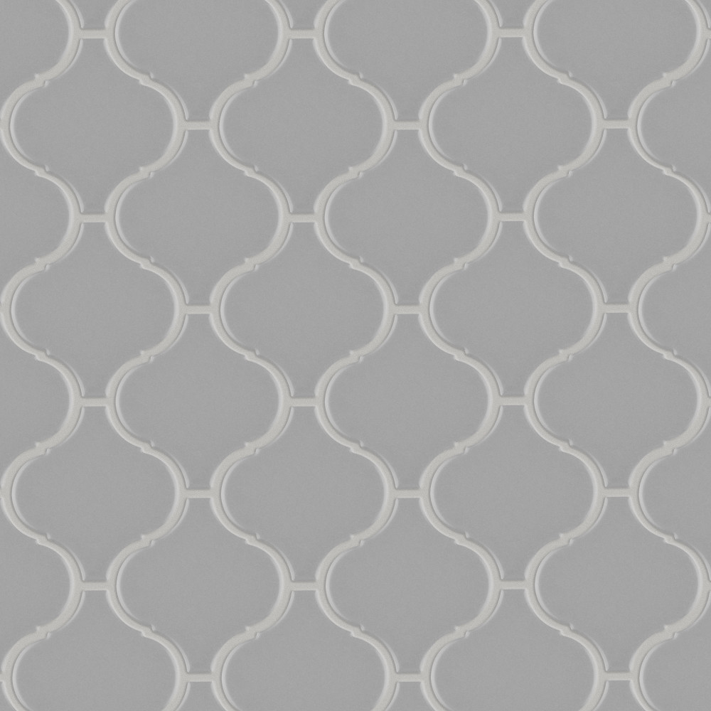 Metro Lantern Matte Light Grey 9-1/2 in. x 10-3/4 in. Porcelain Mosaic Tile