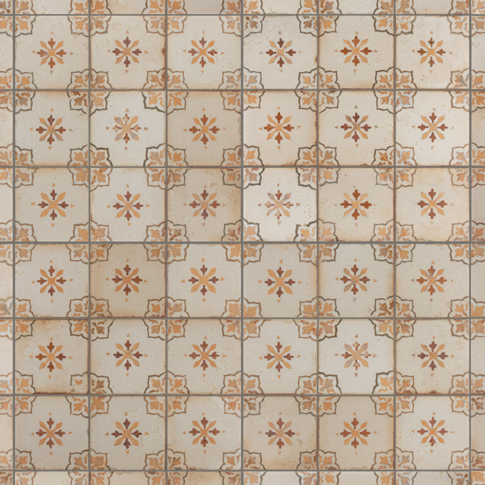 Mirambel Marron 13x13 Square Ceramic Floor and Wall Digital Pattern