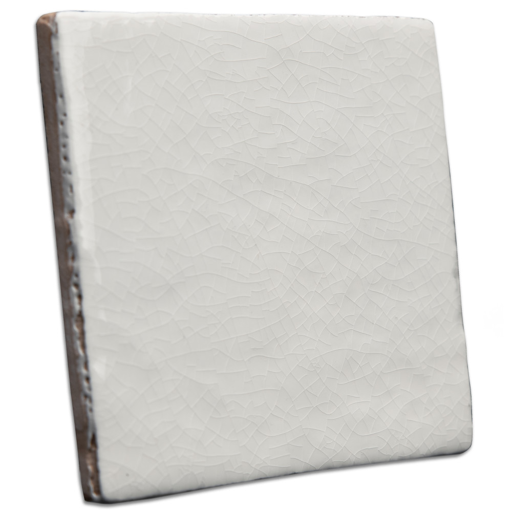 Menorca White 4 in. x 4 in. Ceramic Wall Tile