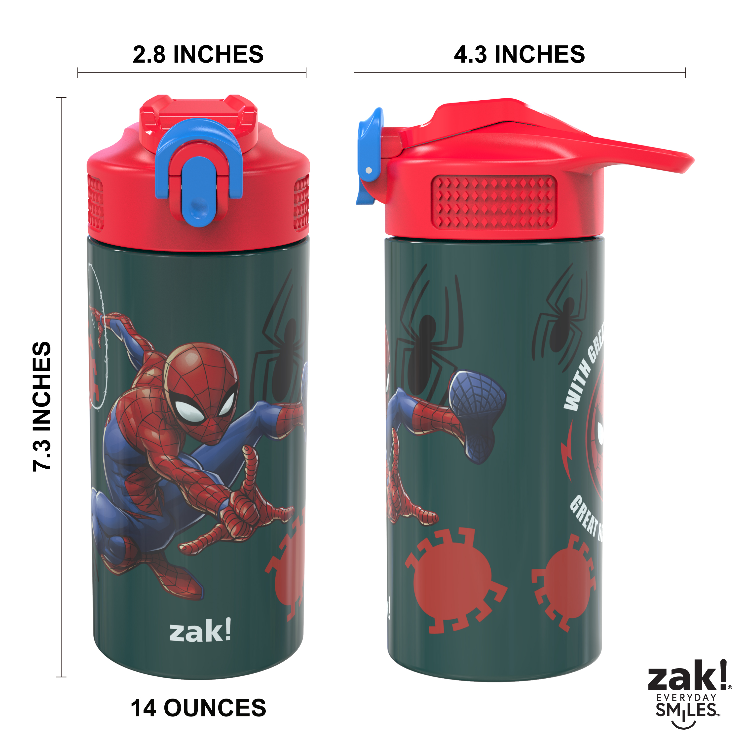Marvel Comics 14 ounce Stainless Steel Vacuum Insulated Water Bottle, Spider-Man slideshow image 8