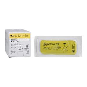 Plain Gut Sutures, 4-0, C-6, Reverse Cutting, 27"