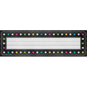 Chalkboard Brights Flat Name Plates