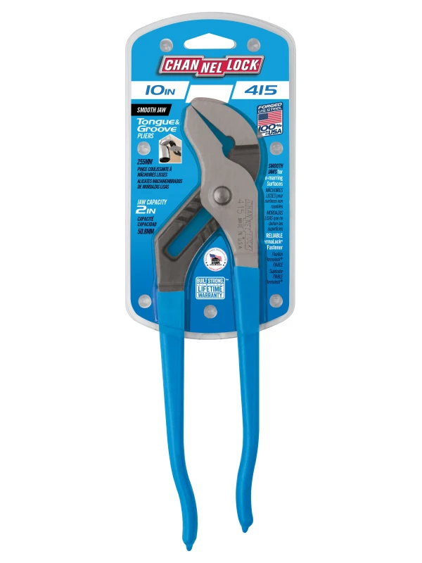 415 10-inch Smooth Jaw Tongue & Groove Pliers