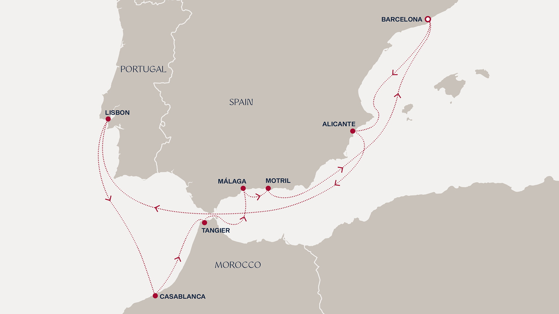 Itinerary map