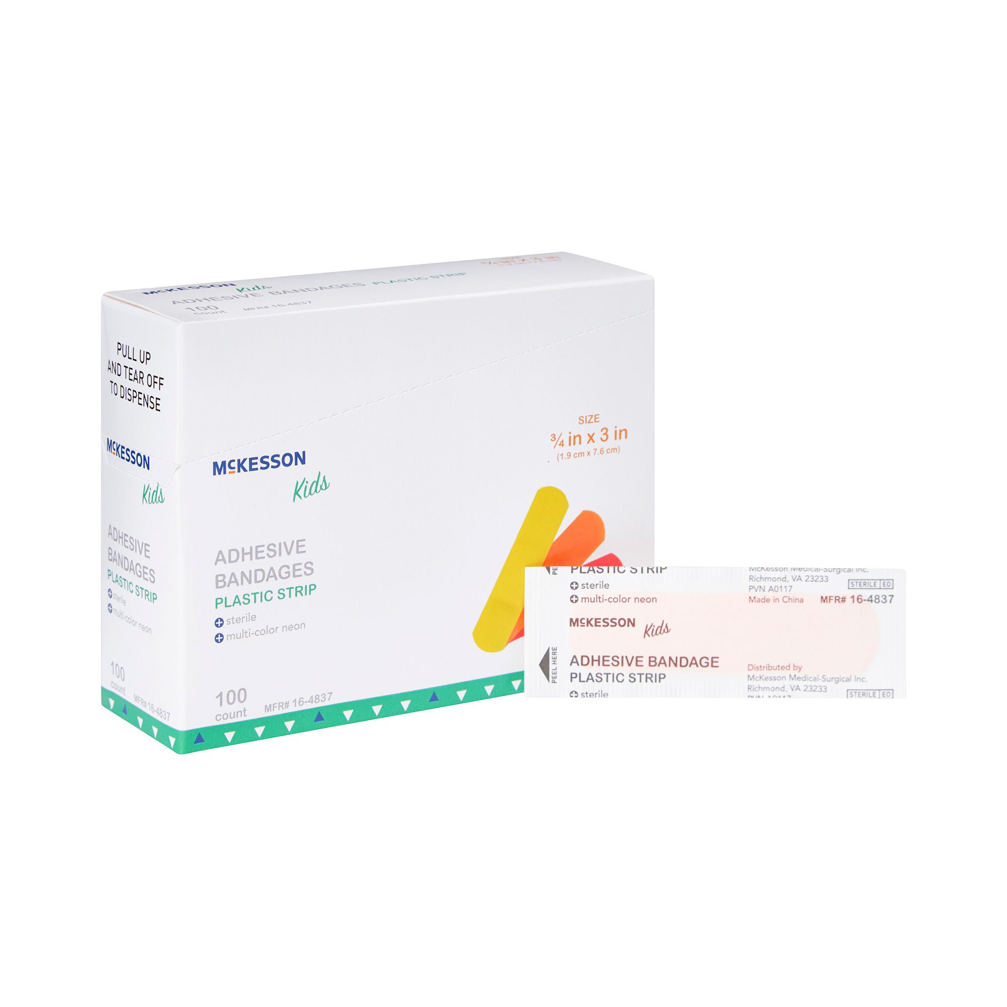 McKesson Kids™ Neon Adhesive Strip, 3/4 x 3 Inch