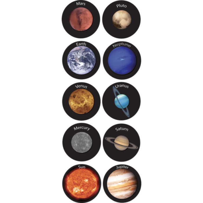 The Original Fun Mat&trade;, Sensory Spots&trade;, 6" Solar System Set, 10 Pieces
