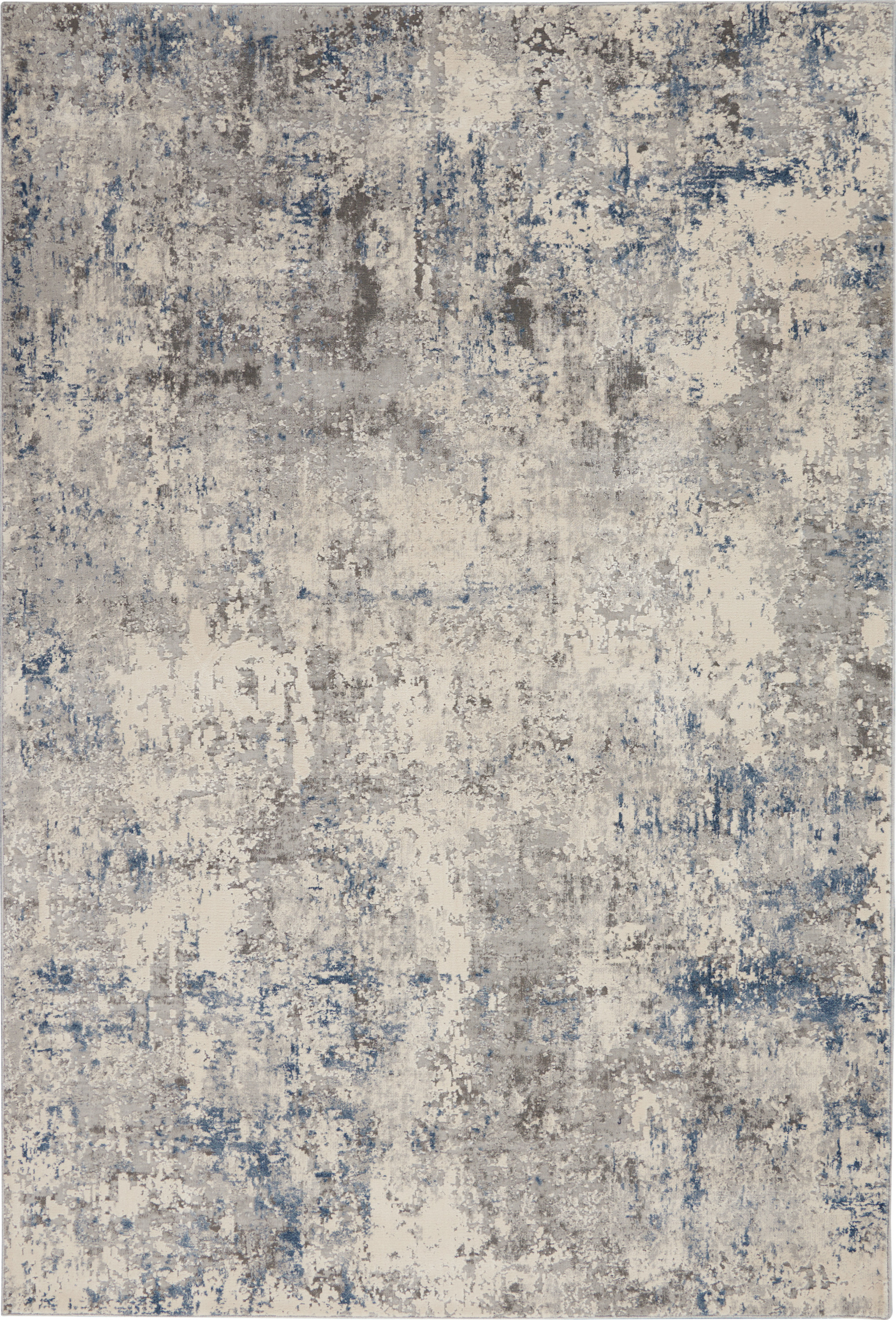Nourison Rustic Textures 3'11" x 5'11" Ivory Grey Blue Modern Indoor Rug