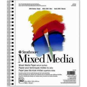 200 Series Mixed Media Pad, 60 Sheet, 9x12 inch, 1 Count
