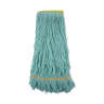 Boardwalk, Ecomop Dual Fiber Looped-End Wet Mop Head with 1" Headband, Extra Large, Green