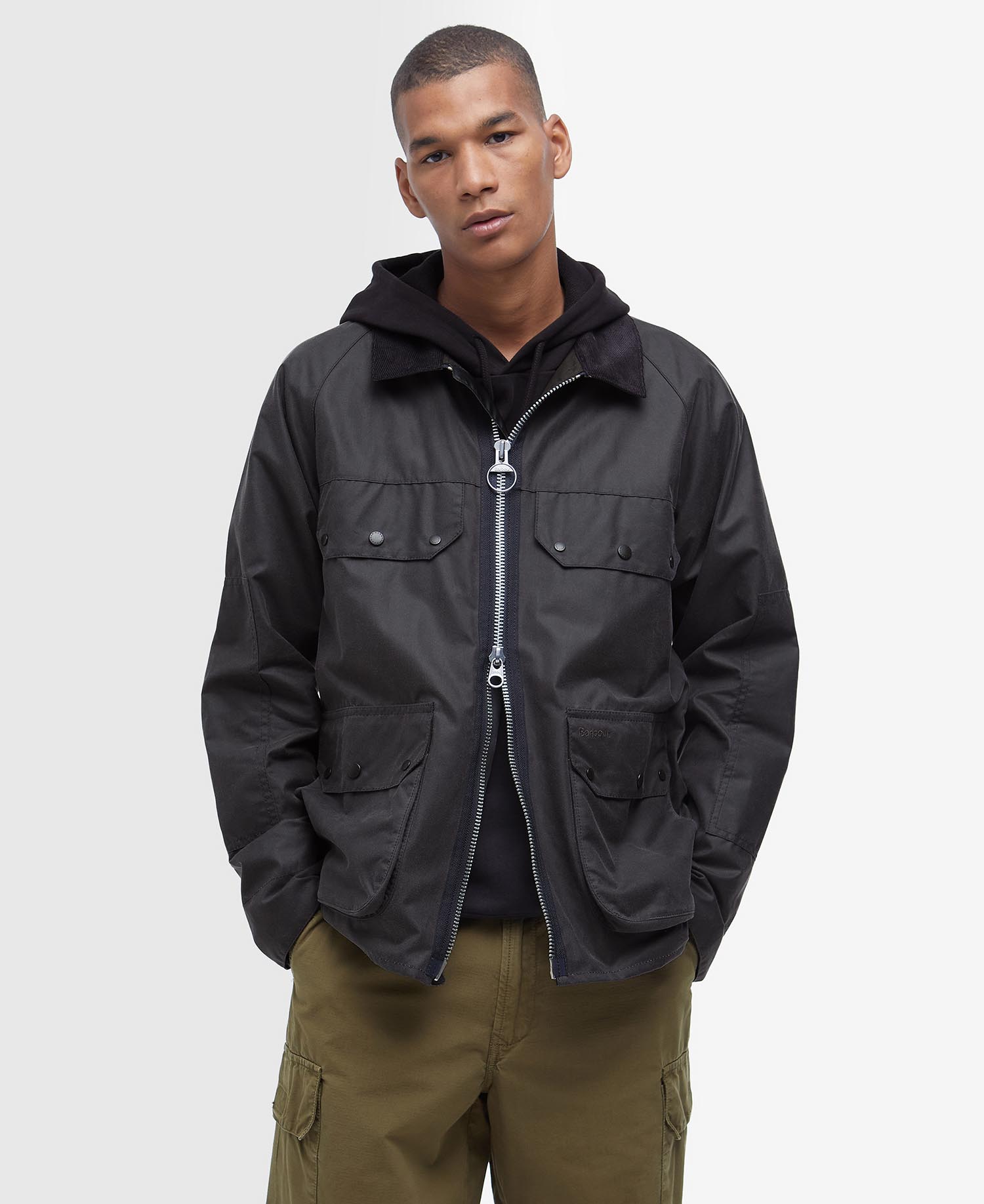 Re-Engineered Short Bedale Waxed Jacket image number 0