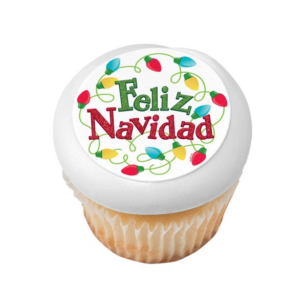 Playful Feliz Navidad PhotoCake® Edible Image®