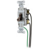 Toggle Switches General Purpose AC Three Way 20A 120/277V AC Pre-Wired with 8" #12 THHN Brown