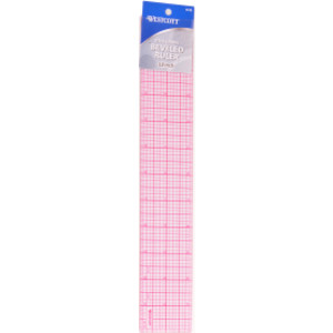 12" 8ths Beveled Grid Ruler