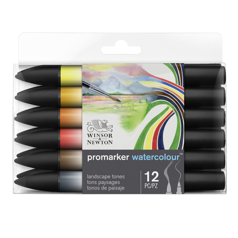 Promarker™ Watercolor, Landscape Tones, Set of 12