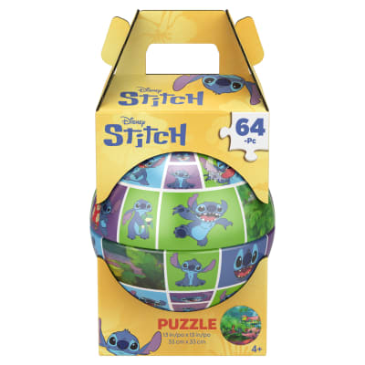 Spin Master Games, Lilo and Stitch, 64-Piece Puzzle Sphere, Round Puzzle, Puzzles for Preschoolers, Disney Puzzle, Ages 4+