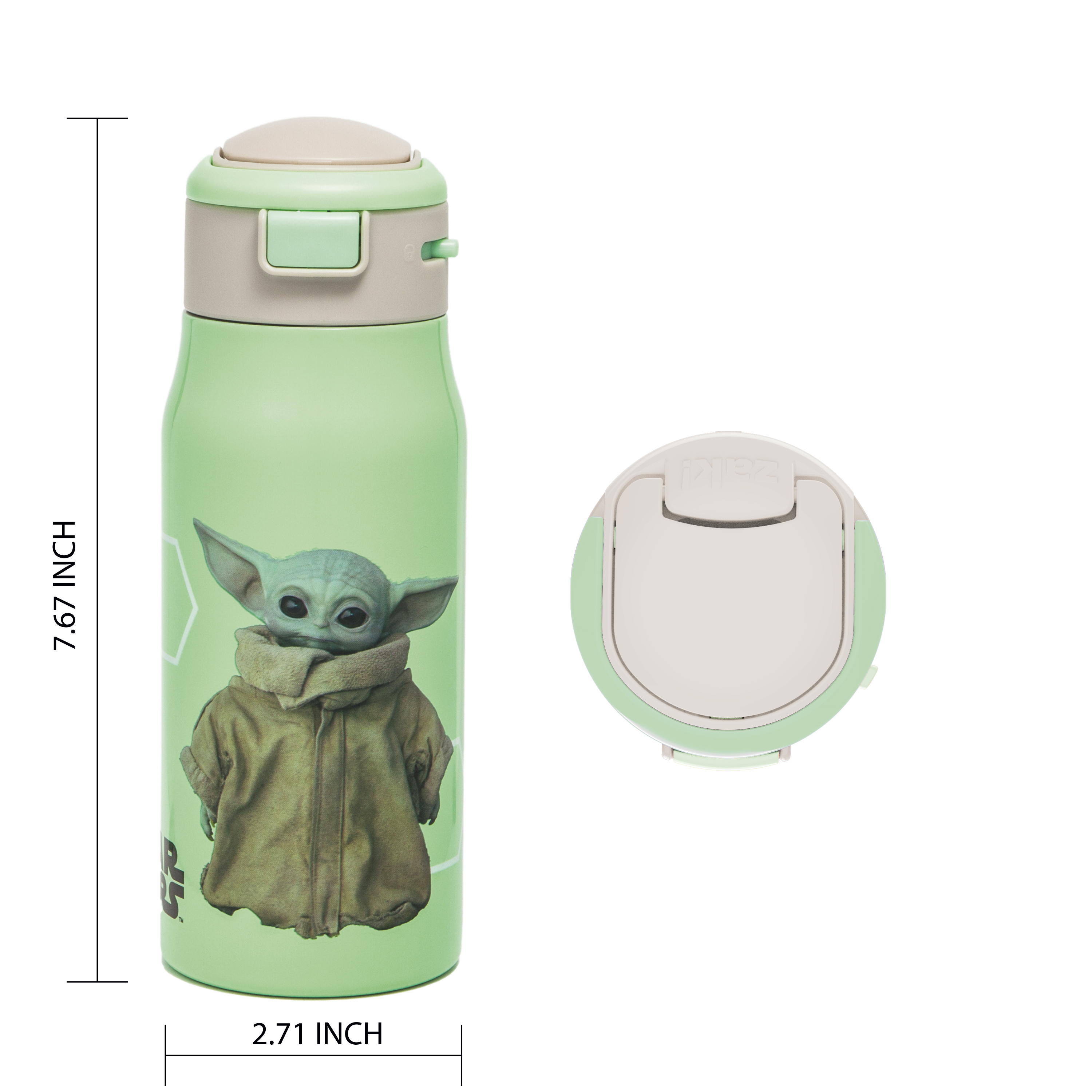 Star Wars 13.5 ounce Mesa Double Wall Insulated Stainless Steel Water Bottle, The Mandelorian slideshow image 9