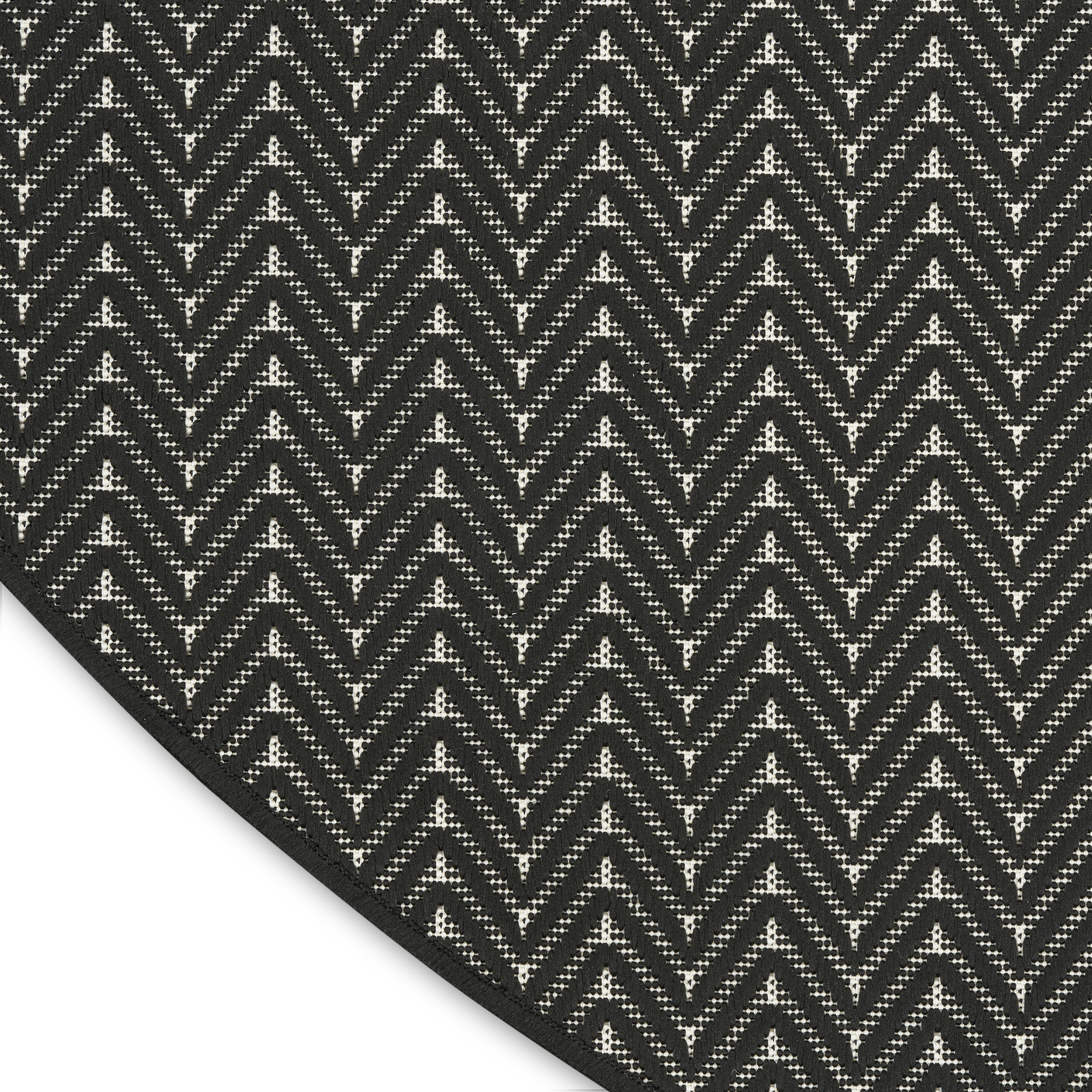 Nourison Horizon Indoor/Outdoor 8' x Round Black Modern Rug