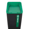 Rubbermaid Commercial, Sustain, Compost, 23 gal, Resin, Green, Square, Receptacle