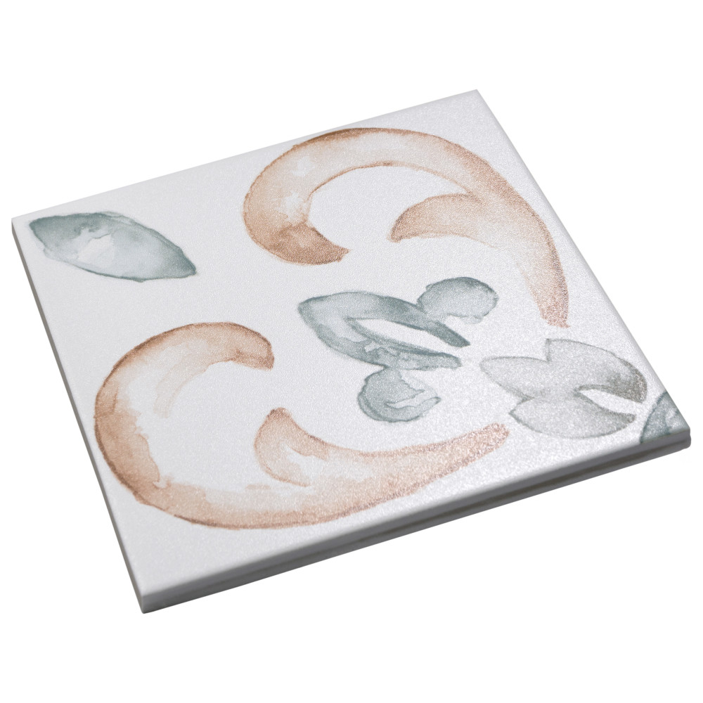 Saint Germain Chaud Deco Flore 5-3/4 in. x 5-3/4 in. Porcelain Floor and Wall Tile