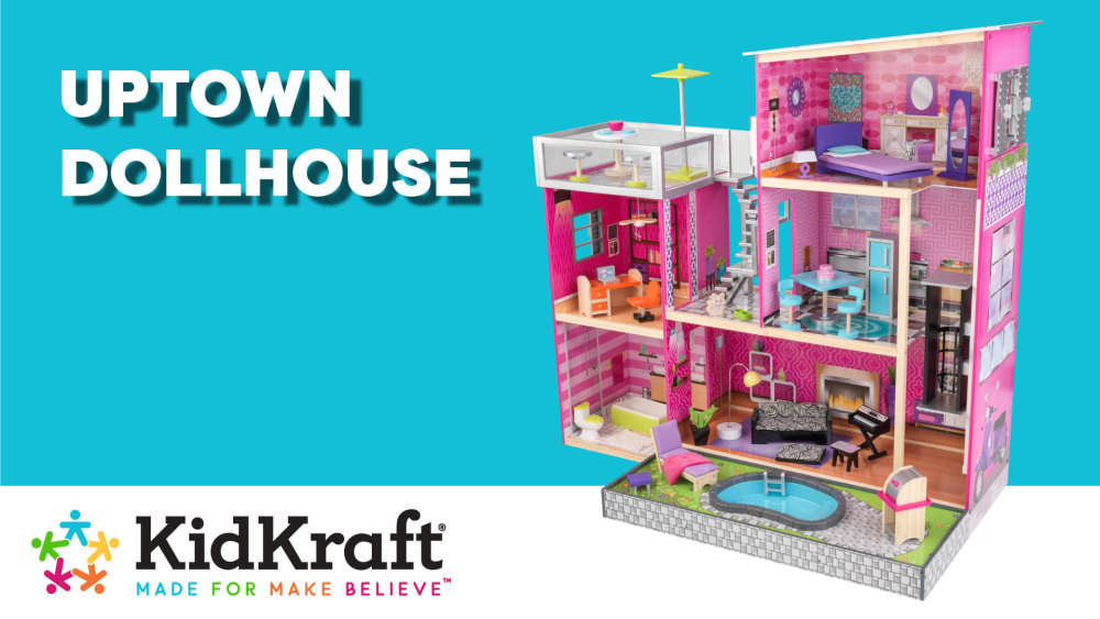 KidKraft Uptown Wooden Dollhouse with 36 Accessories